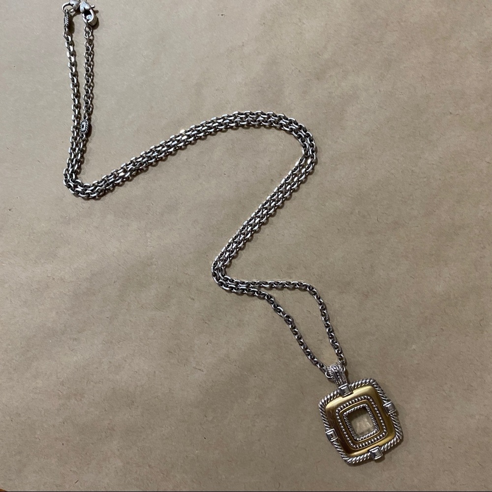 Brighton Torus Square Pendant Necklace